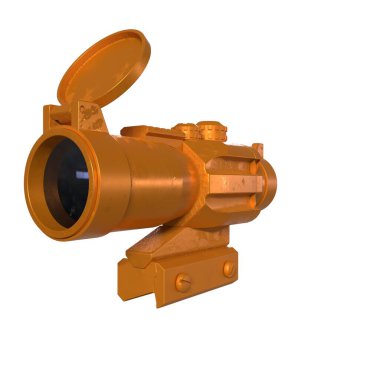 Rifle scope isolated on background