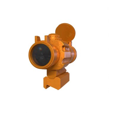 Rifle scope isolated on background