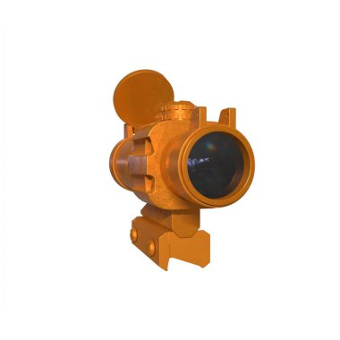 Rifle scope isolated on background