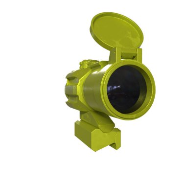 Rifle scope isolated on background
