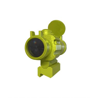 Rifle scope isolated on background