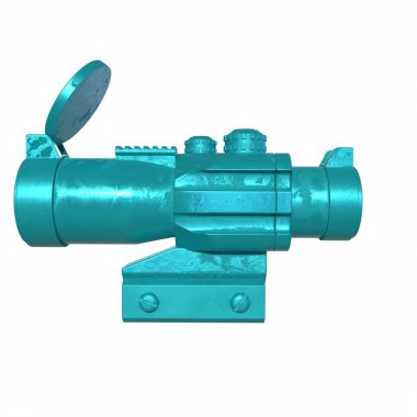 Rifle scope isolated on background