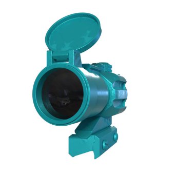 Rifle scope isolated on background