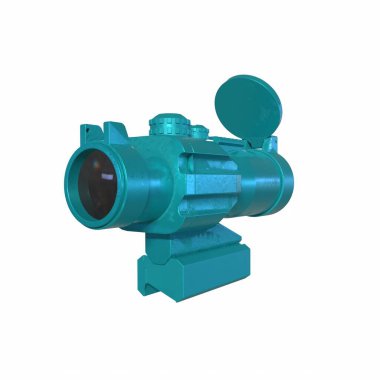 Rifle scope isolated on background
