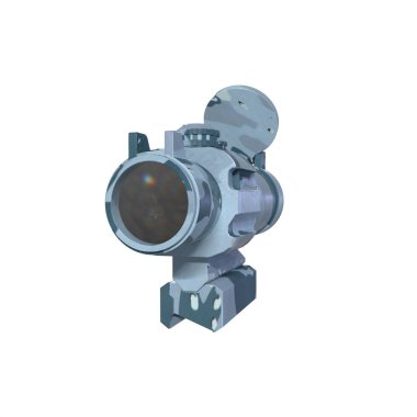 Rifle scope isolated on background