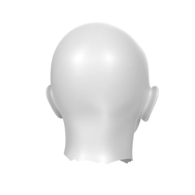 Human bust isolated on background
