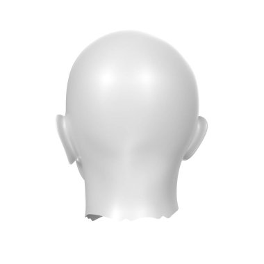 Human bust isolated on background