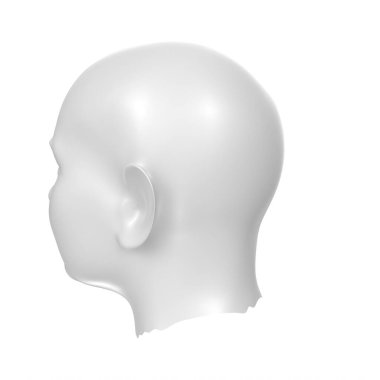 Human bust isolated on background