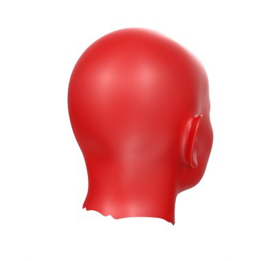 Human bust isolated on background