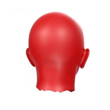 Human bust isolated on background