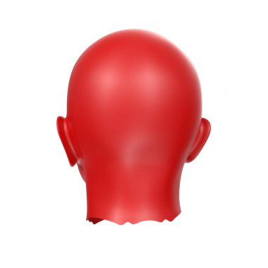 Human bust isolated on background