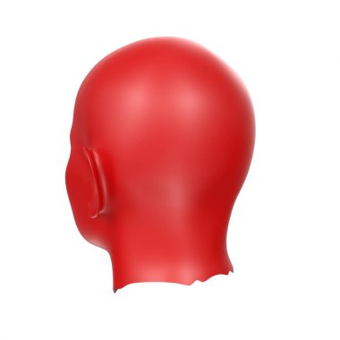 Human bust isolated on background