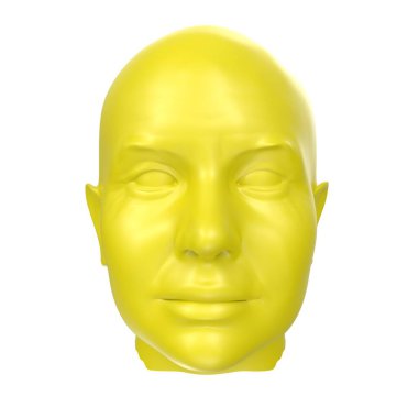 Human bust isolated on background