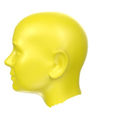 Human bust isolated on background