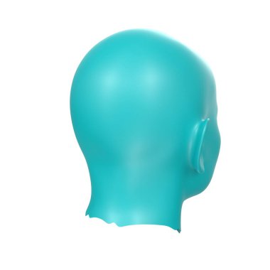 Human bust isolated on background