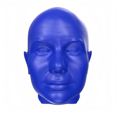 Human bust isolated on background