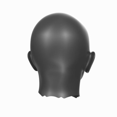 Human bust isolated on background