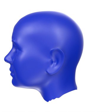 Human bust isolated on background