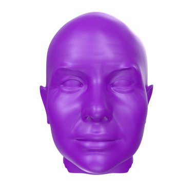 Human bust isolated on background