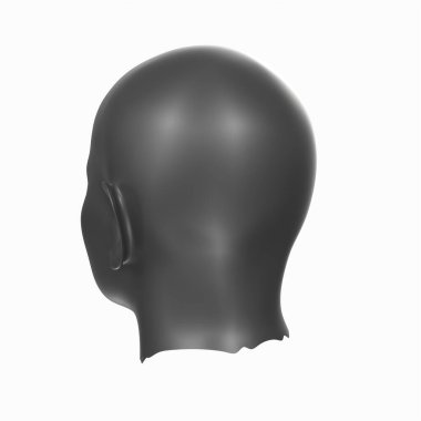 Human bust isolated on background