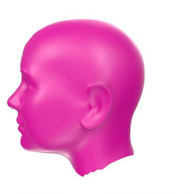 Human bust isolated on background
