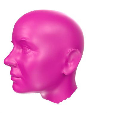 Human bust isolated on background