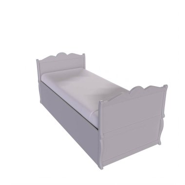 Child bed isolated on background