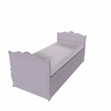 Child bed isolated on background