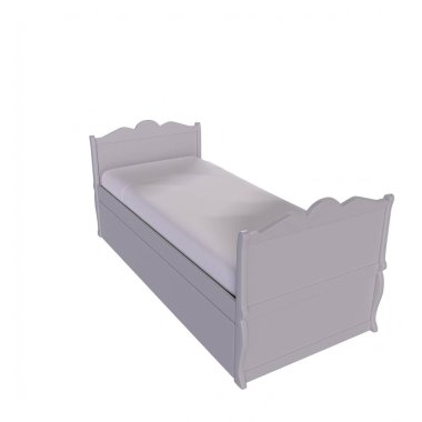 Child bed isolated on background