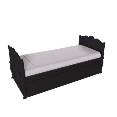 Child bed isolated on background