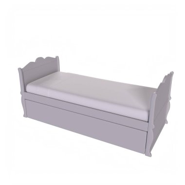 Child bed isolated on background
