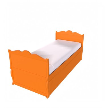 Child bed isolated on background