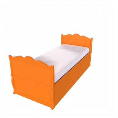 Child bed isolated on background