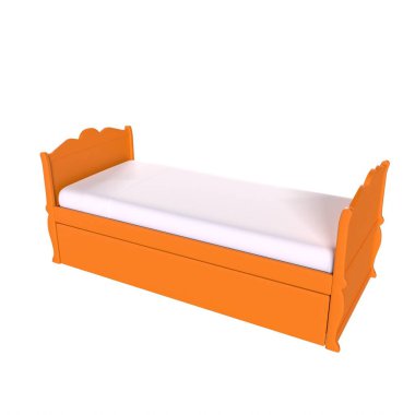 Child bed isolated on background