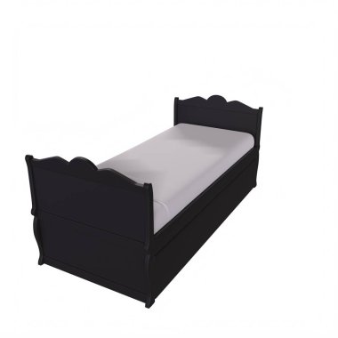 Child bed isolated on background