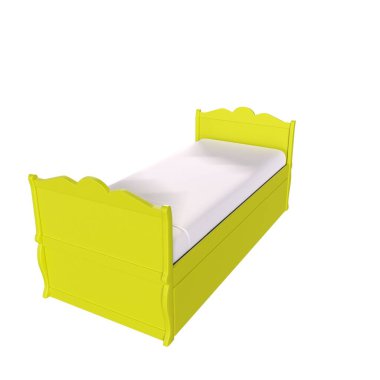 Child bed isolated on background