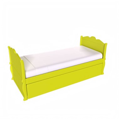 Child bed isolated on background