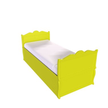 Child bed isolated on background