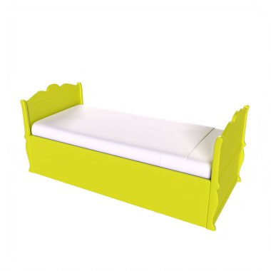 Child bed isolated on background