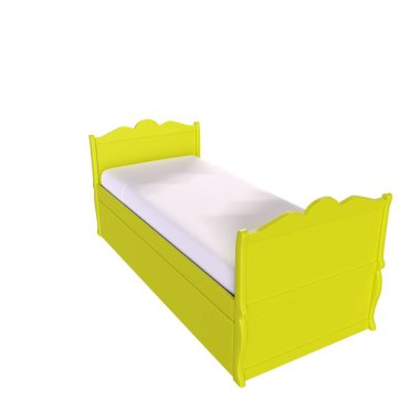 Child bed isolated on background