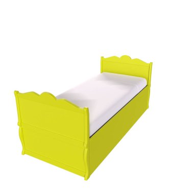 Child bed isolated on background