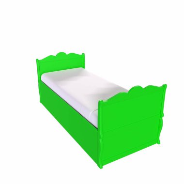 Child bed isolated on background
