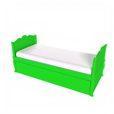 Child bed isolated on background