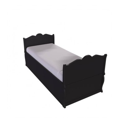 Child bed isolated on background