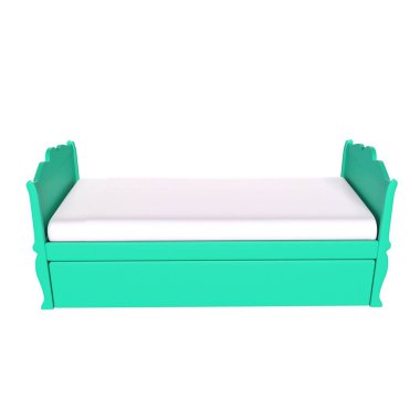 Child bed isolated on background