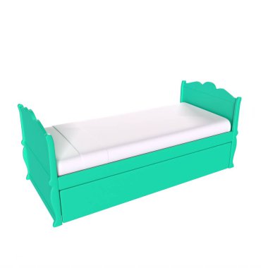 Child bed isolated on background
