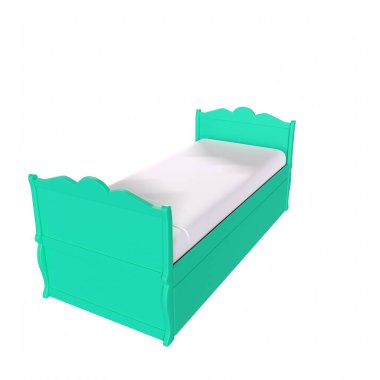 Child bed isolated on background
