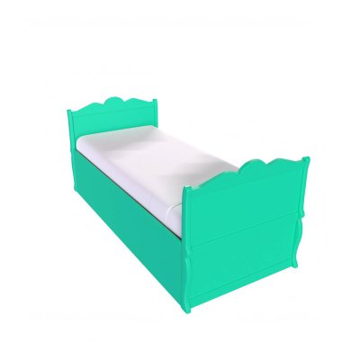 Child bed isolated on background