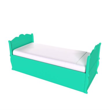 Child bed isolated on background