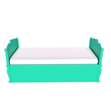 Child bed isolated on background